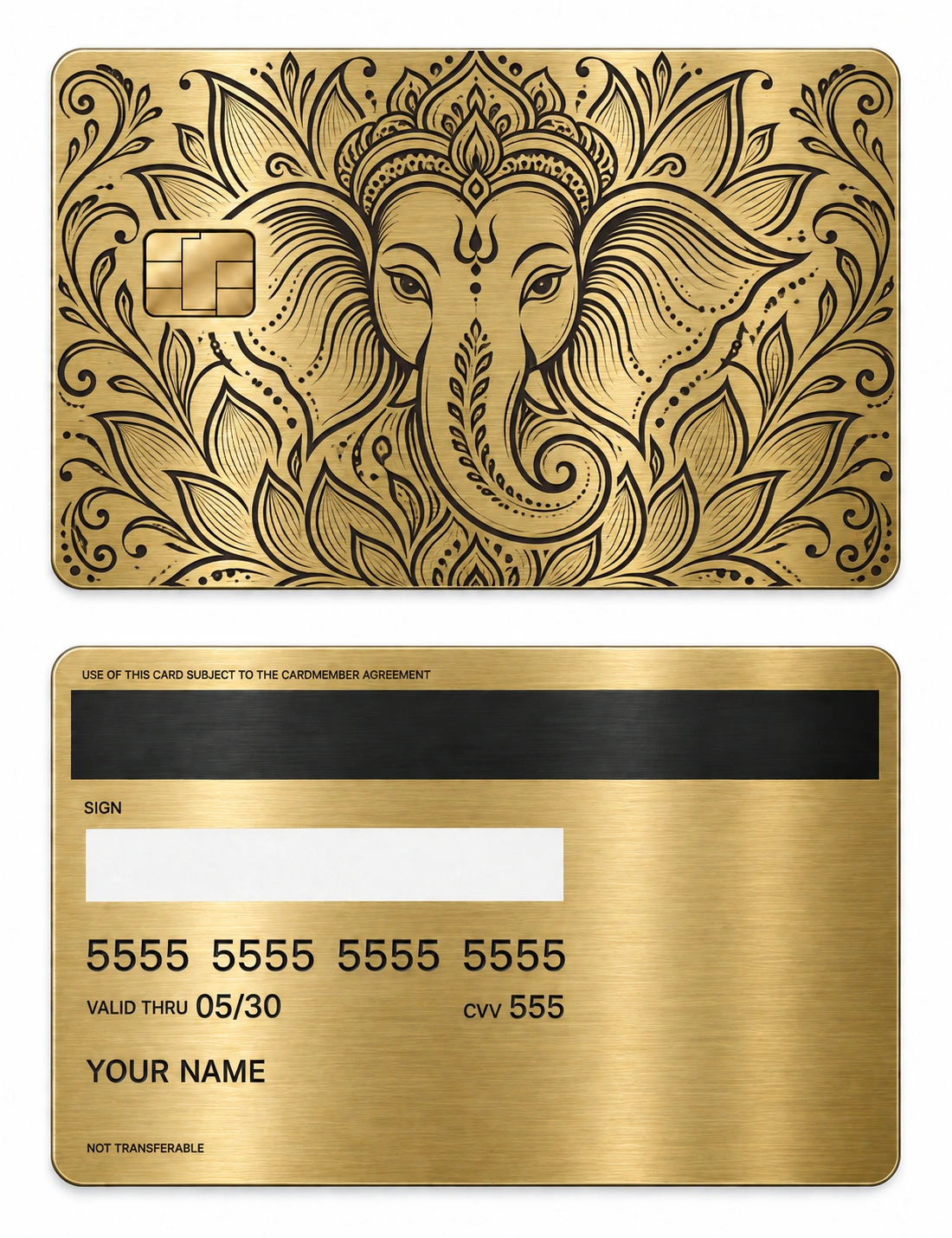 Ganesha's Welcome metal card