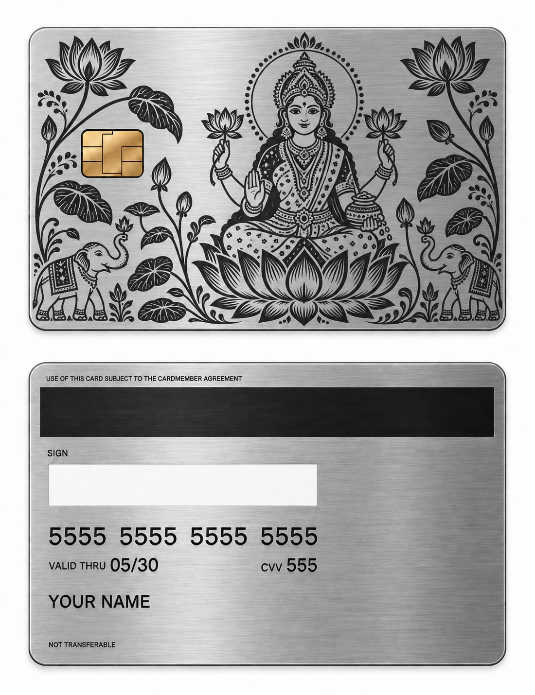 Lakshmi's Garden metal card