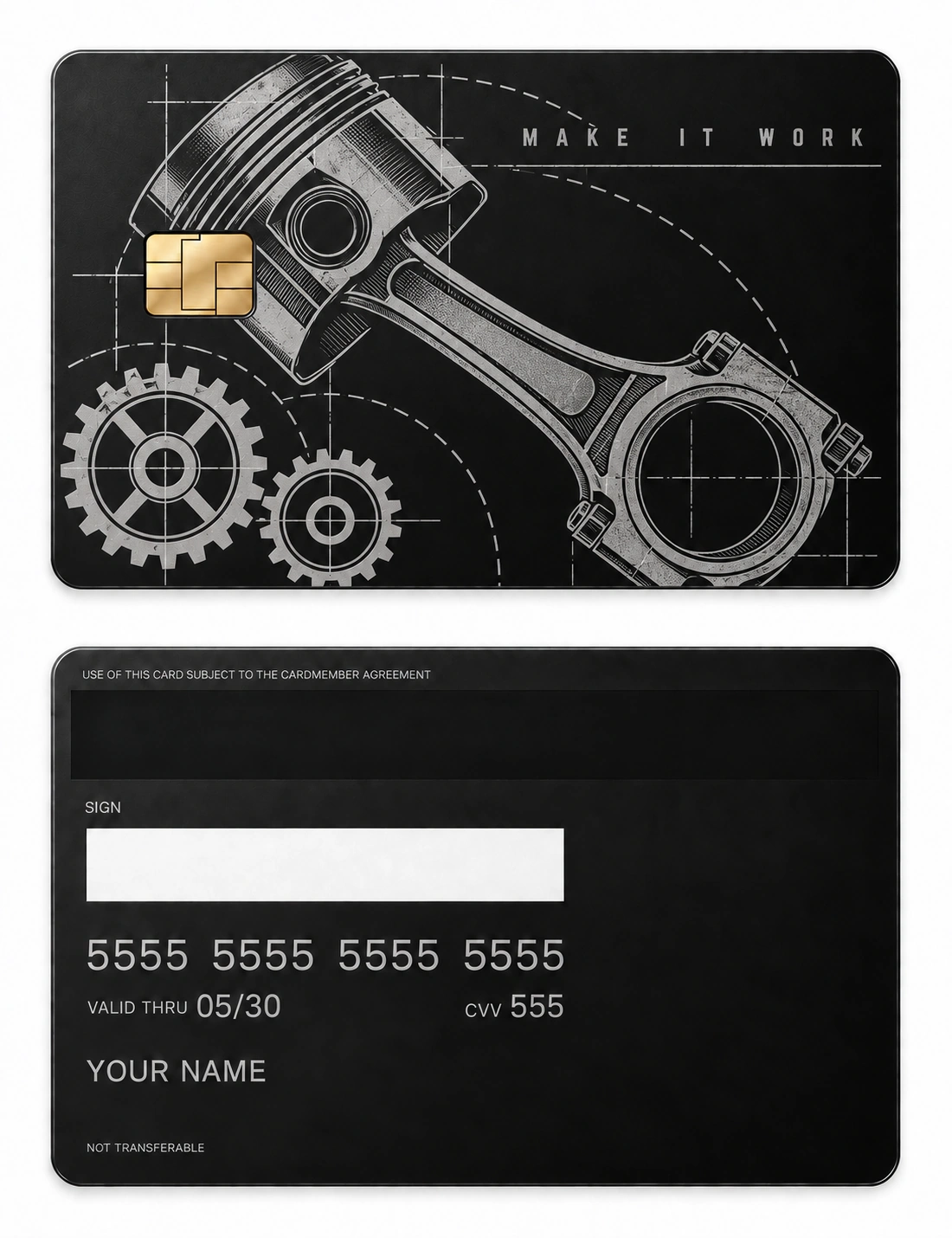 Engineer in Motion metal card