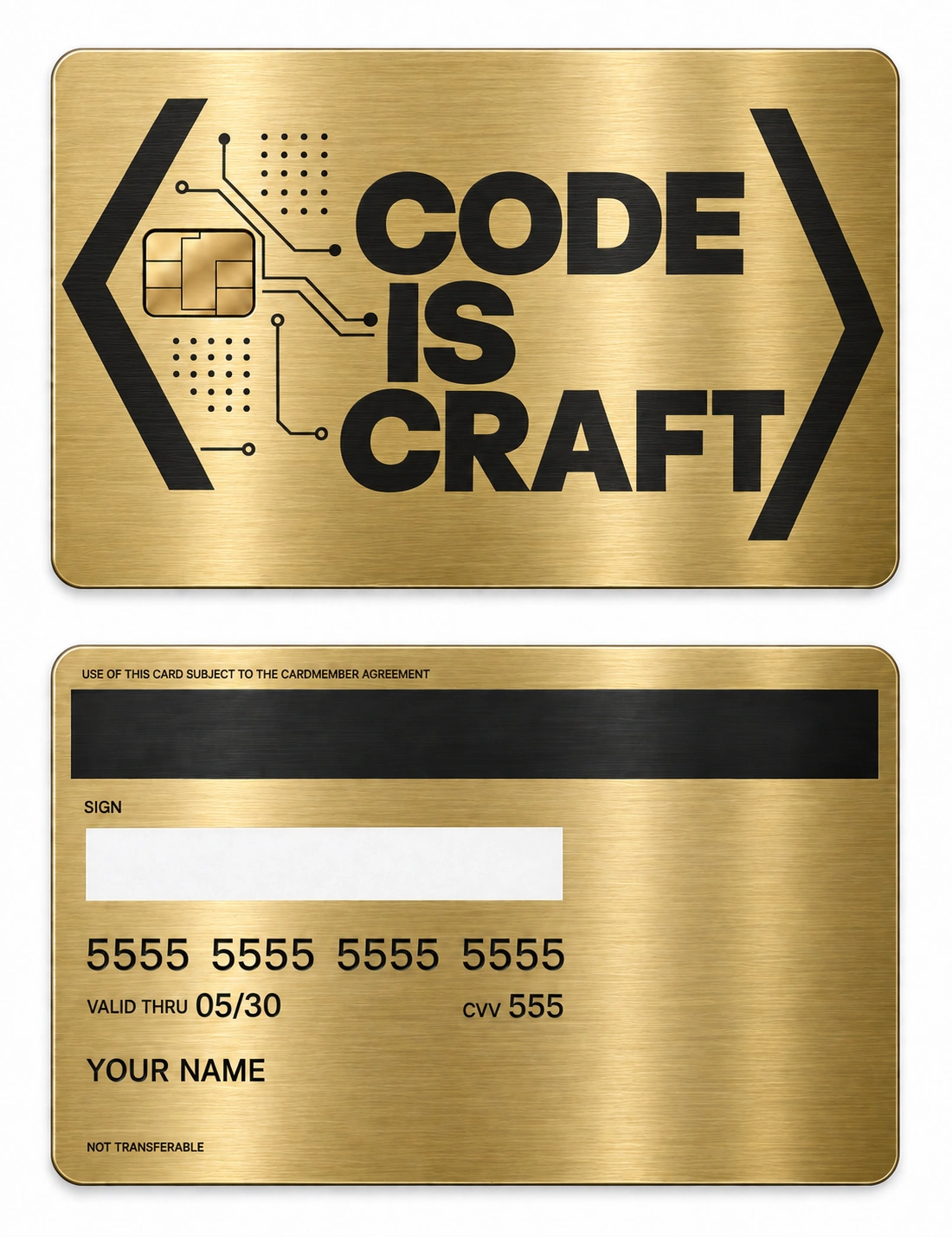 Code is Craft metal card