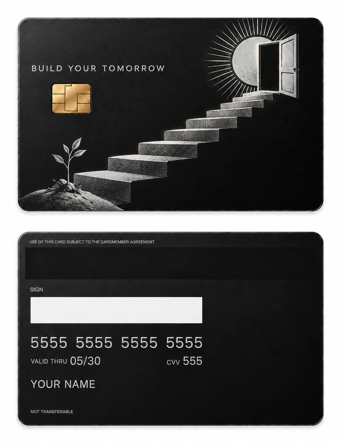 Build Your Tomorrow metal card