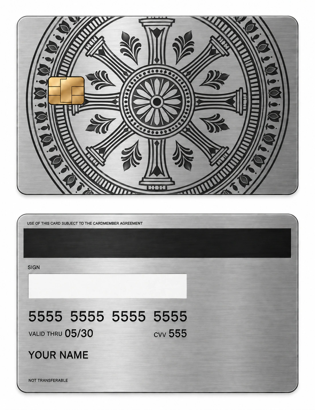 Konark Sunwheel metal card