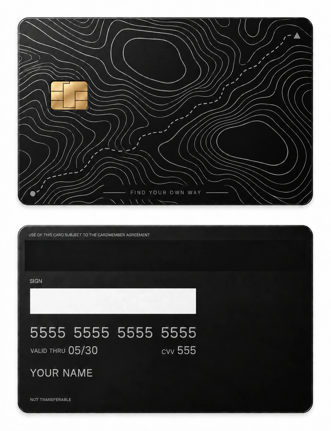 Contours of Freedom metal card