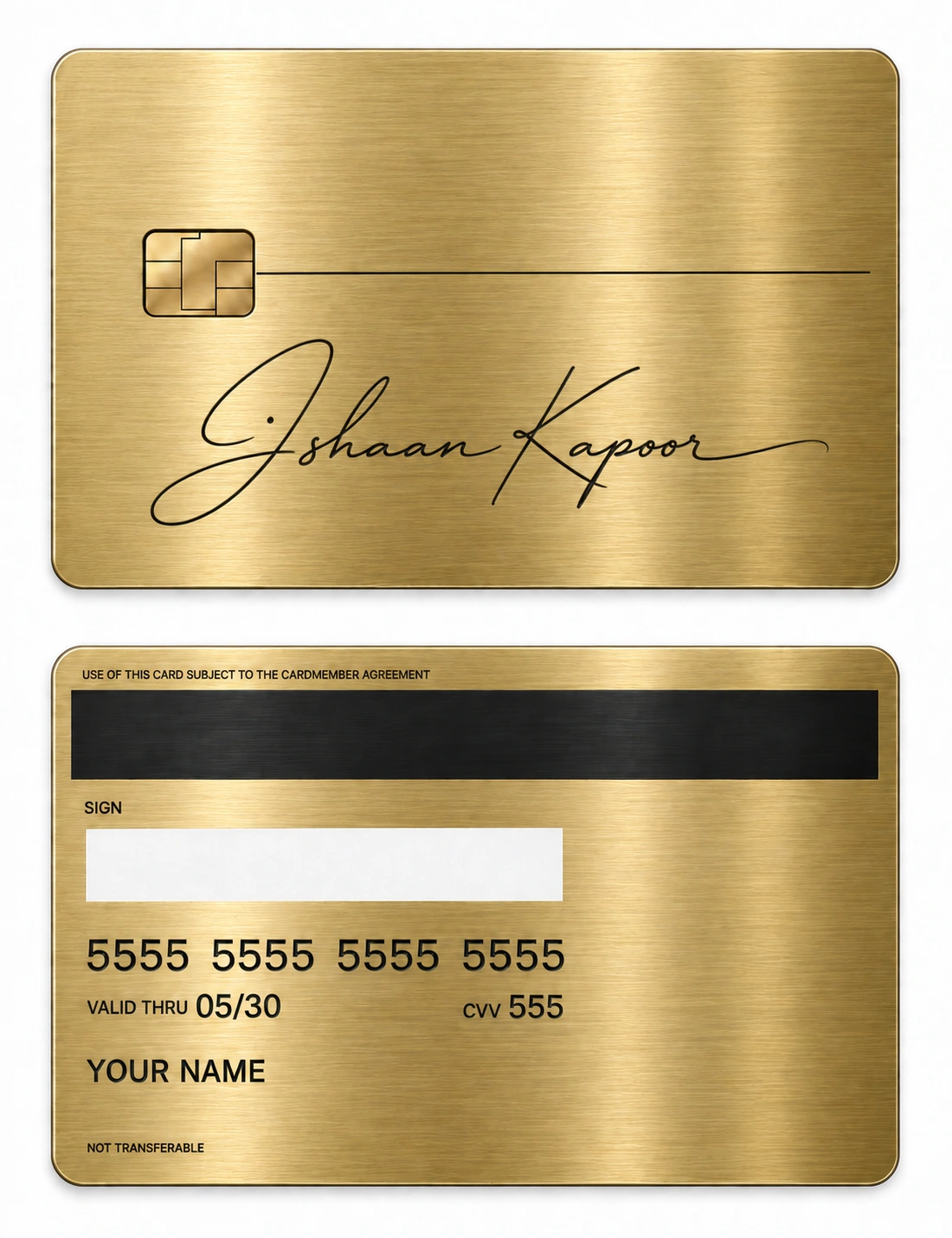 Ishaan Atelier metal card