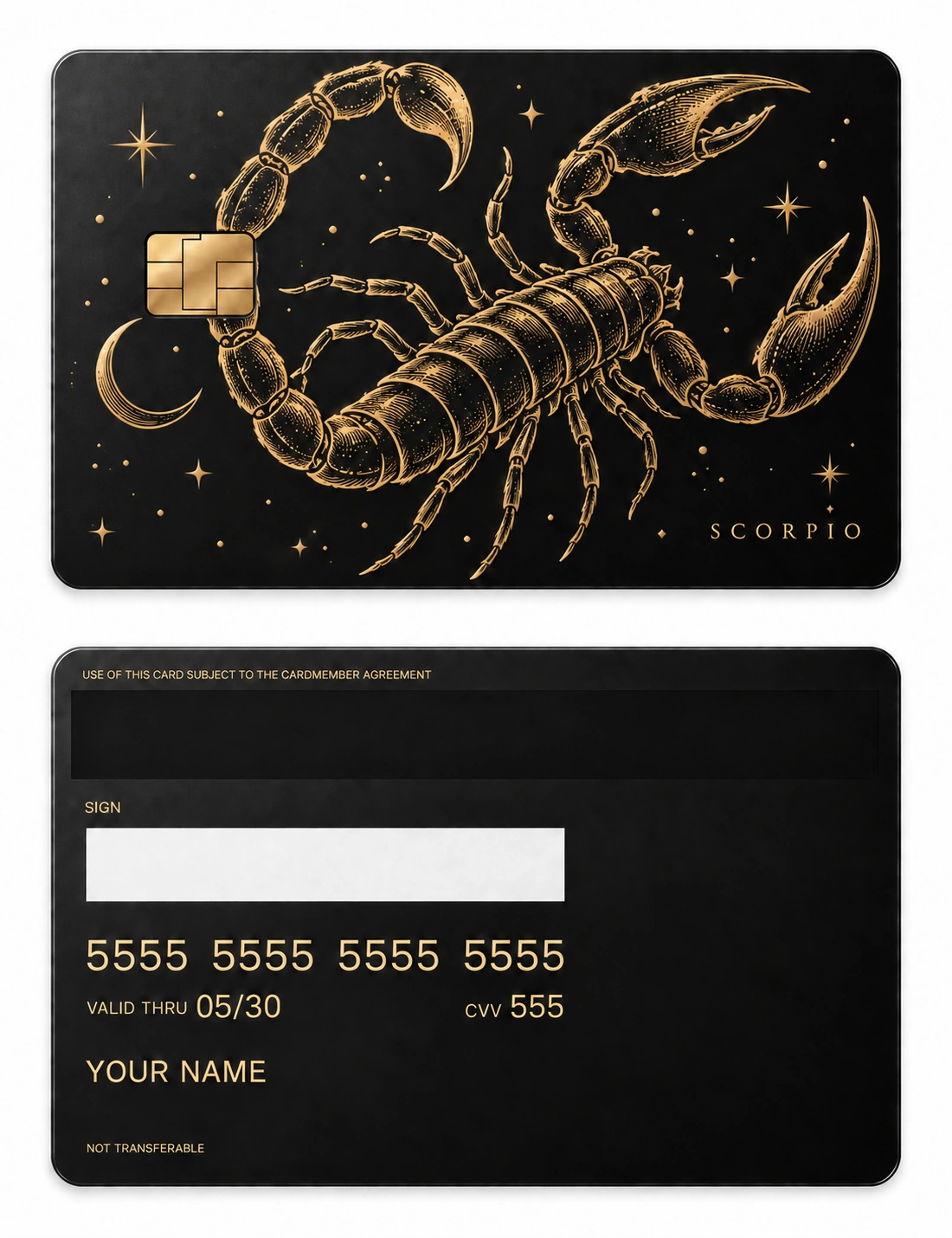 Scorpio Midnight metal card
