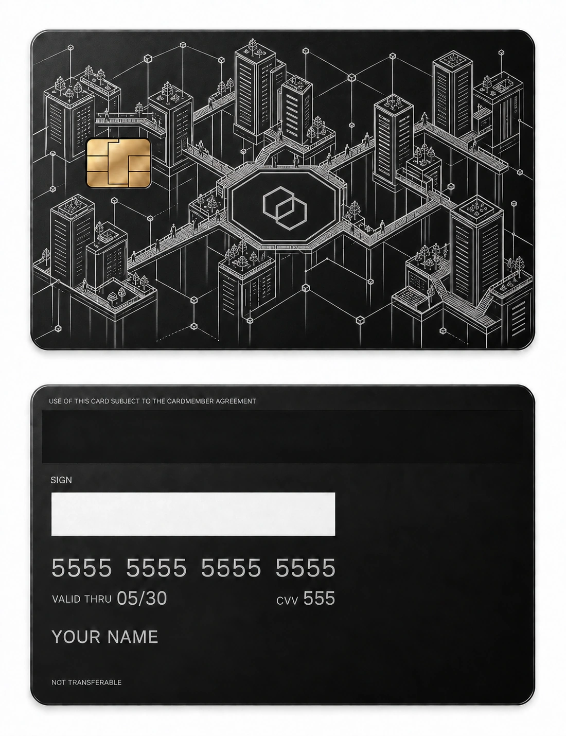 Node City metal card
