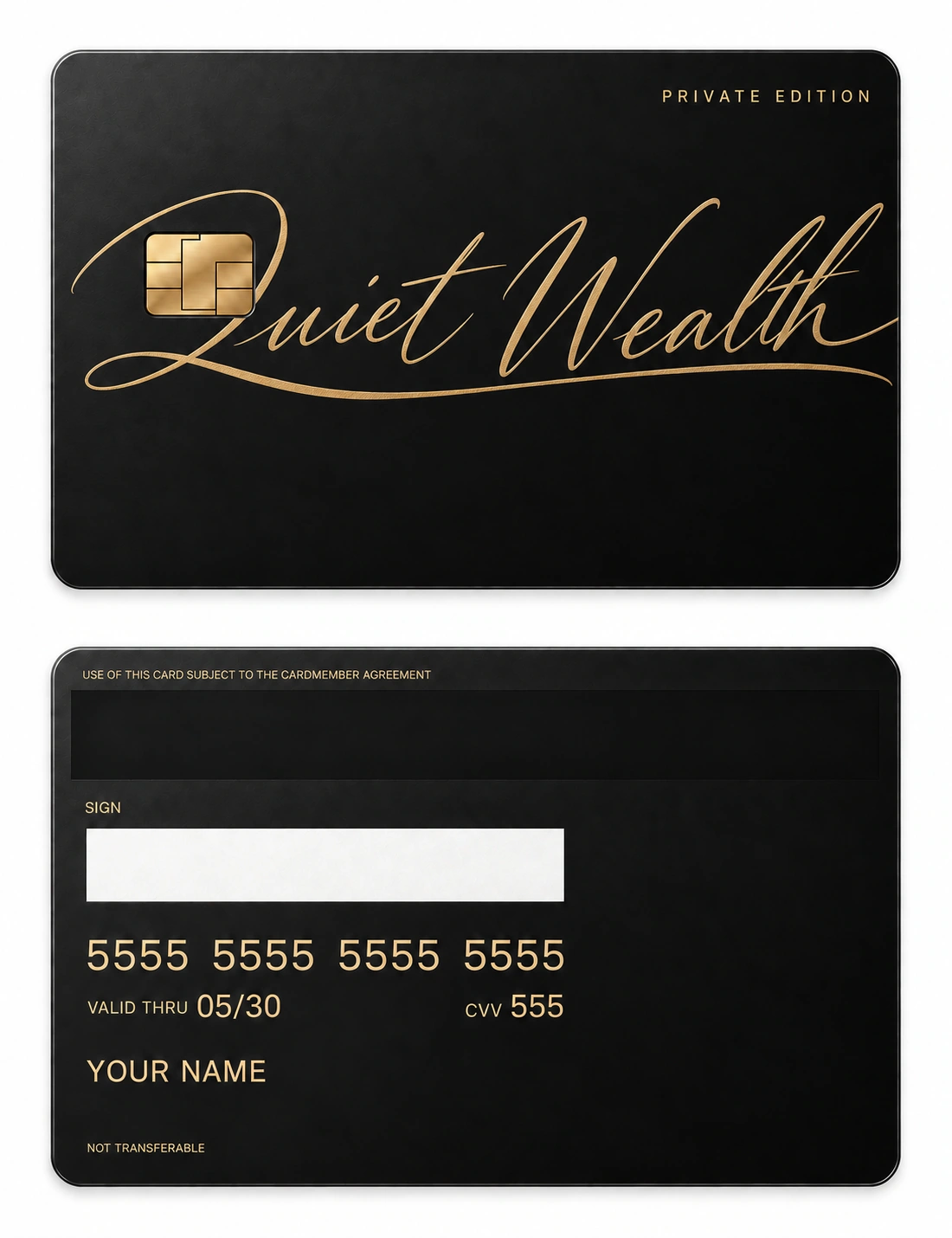 The Quiet Club metal card