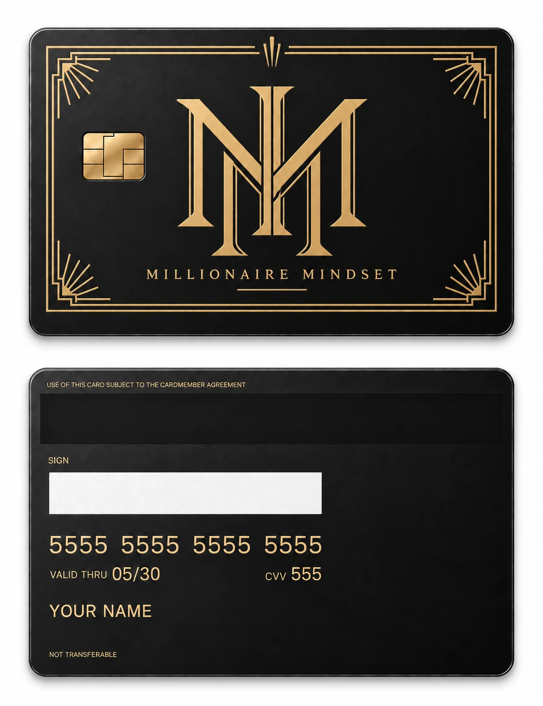 Millionaire Mindset metal card