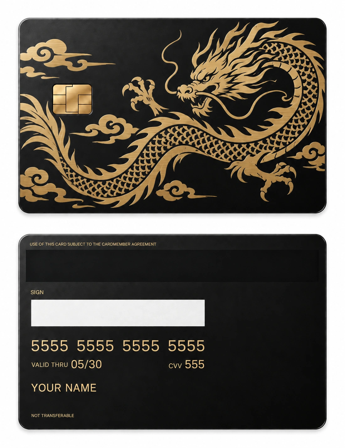 Dragon Fold metal card