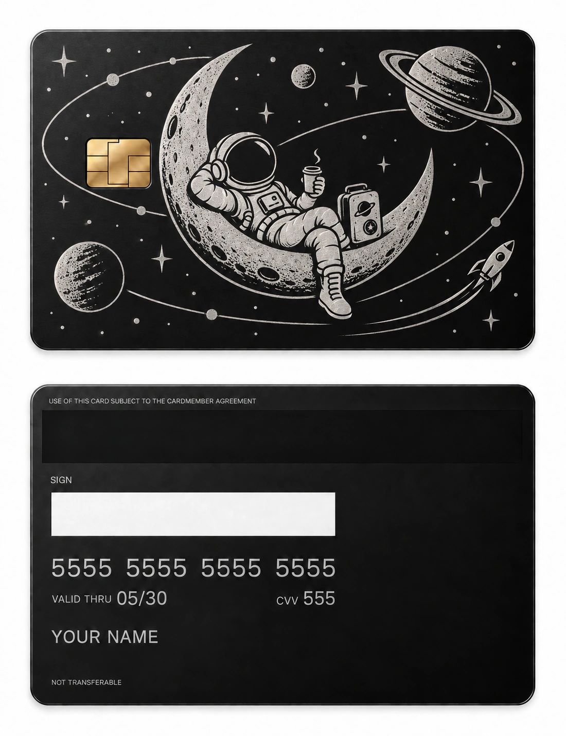 Offworld Weekend metal card — Front