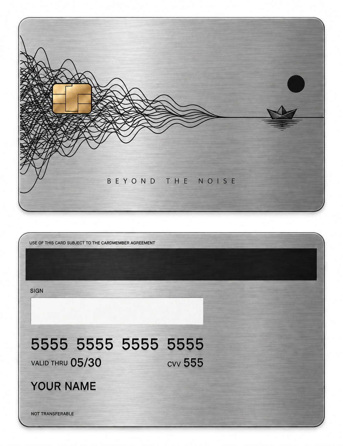 Beyond The Noise metal card