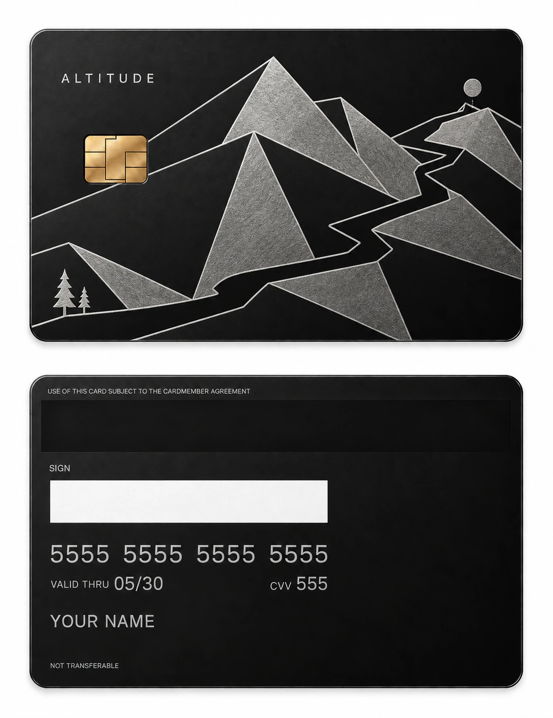 Himalayan Fold metal card