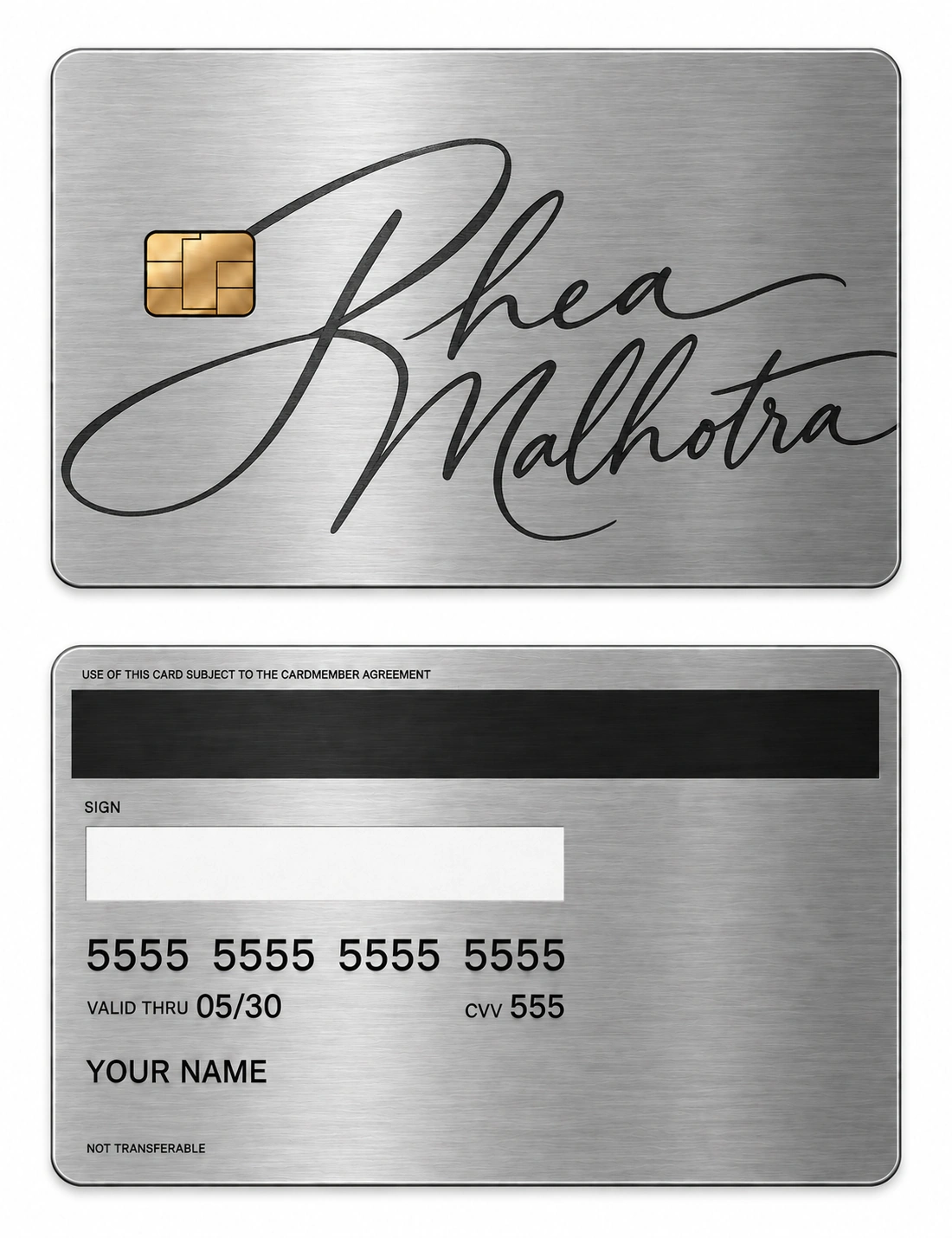 Rhea Ribbon Signature metal card