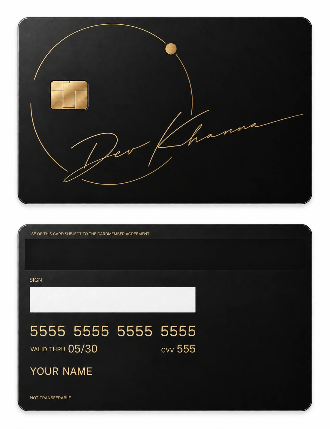 Dev Signature Eclipse metal card