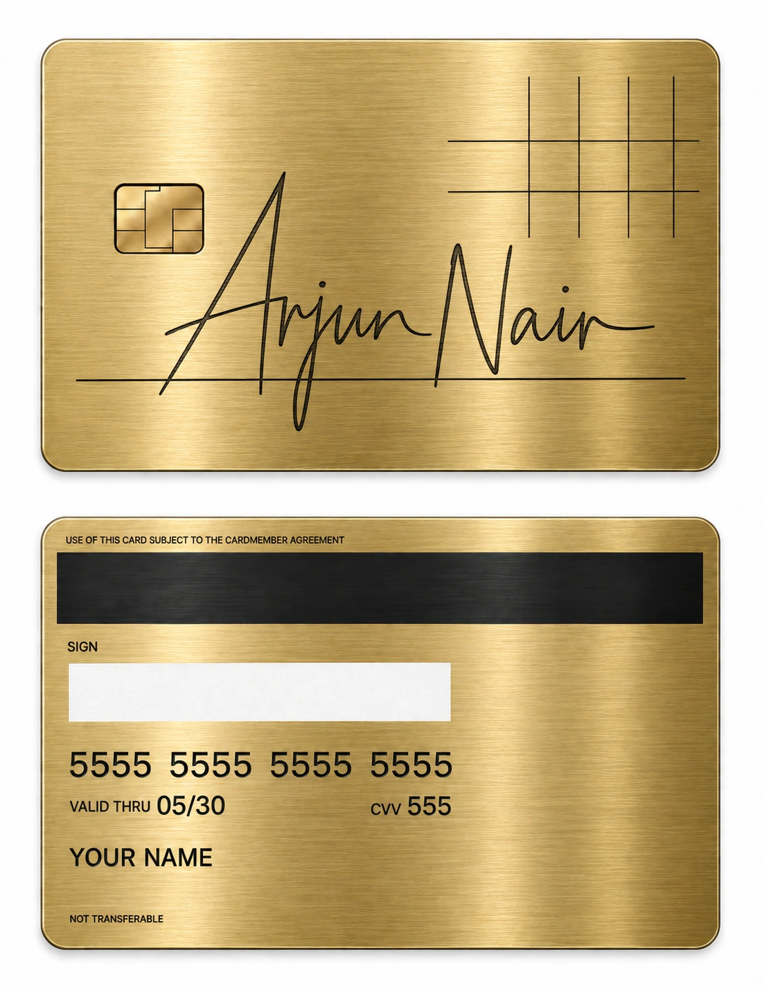 Arjun Architectural Hand metal card
