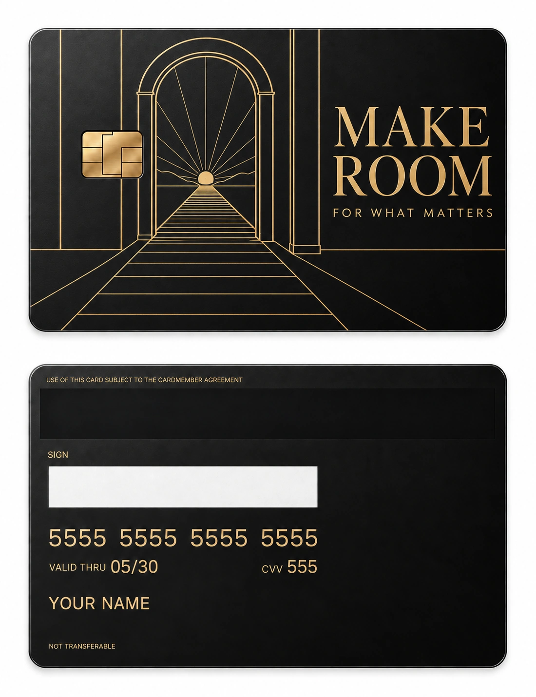 Make Room metal card