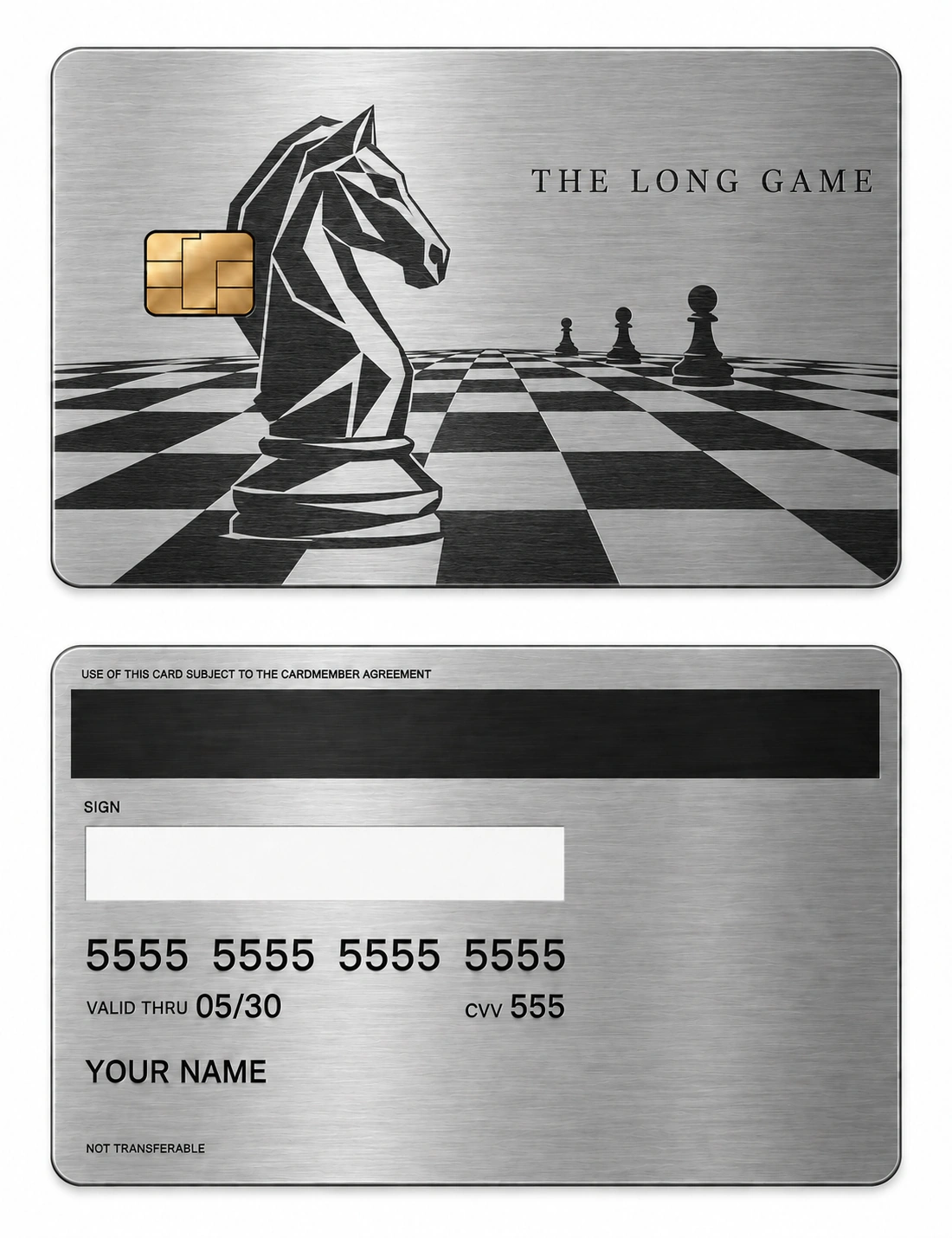 The Long Game metal card