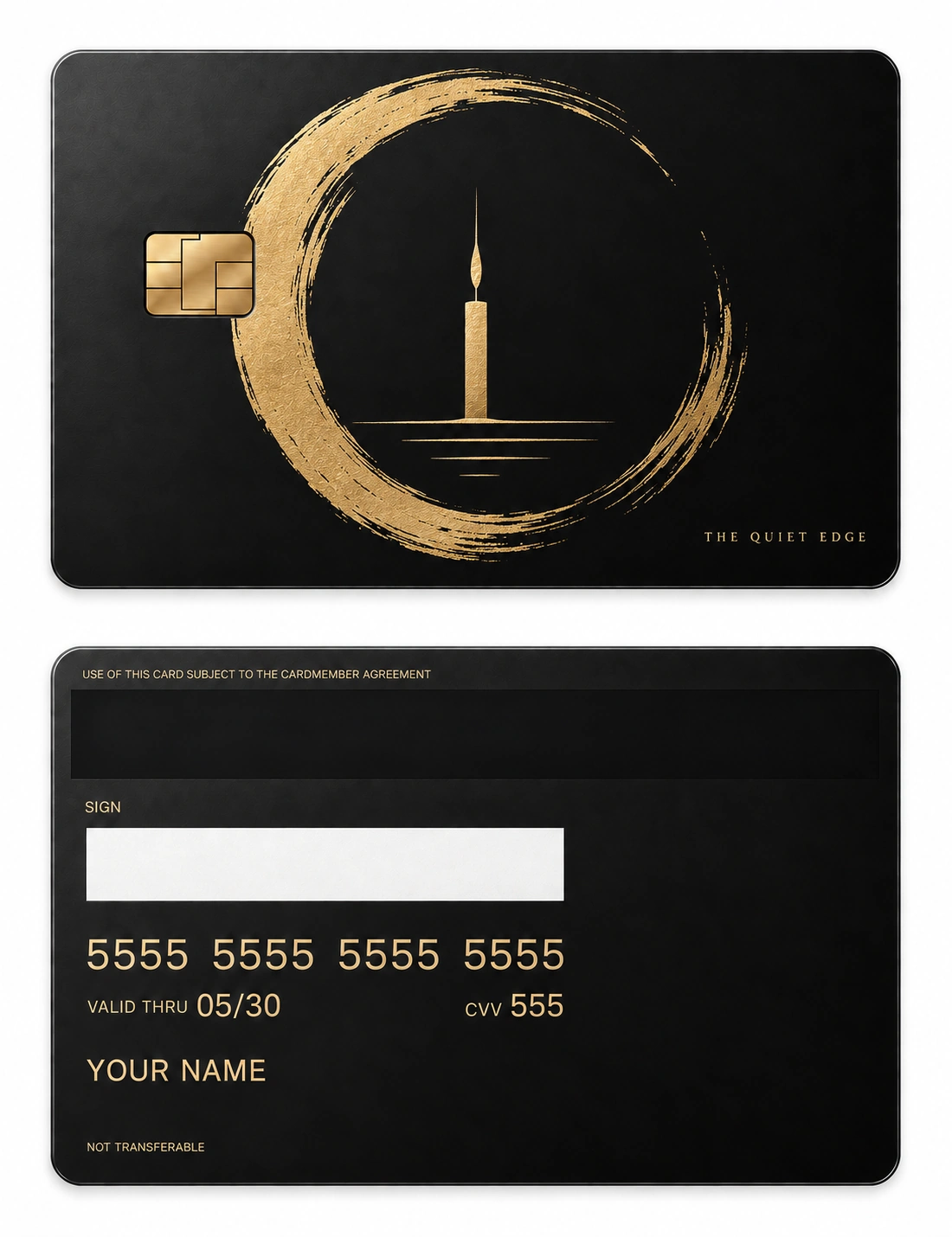 The Quiet Edge metal card