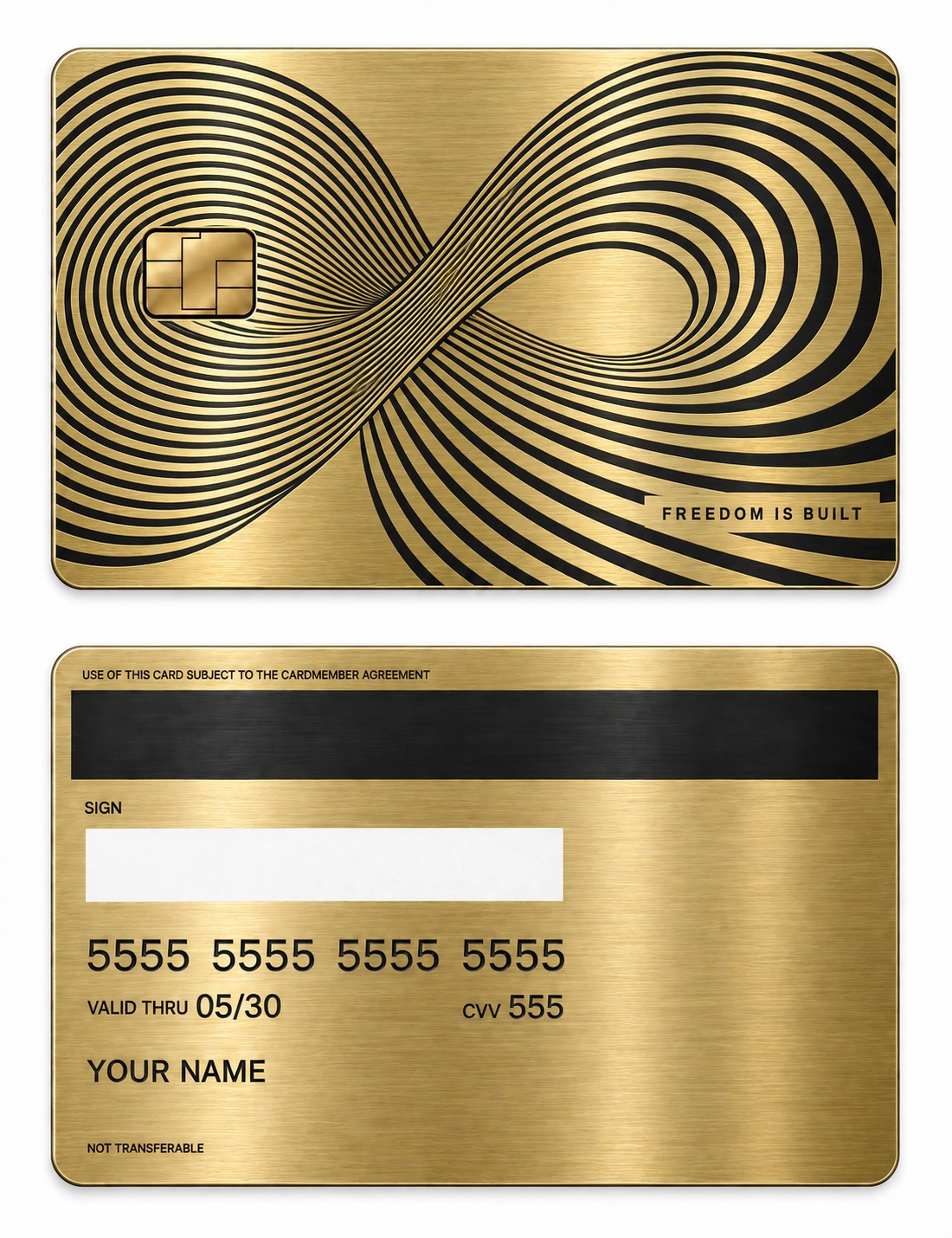 Infinite Runway metal card