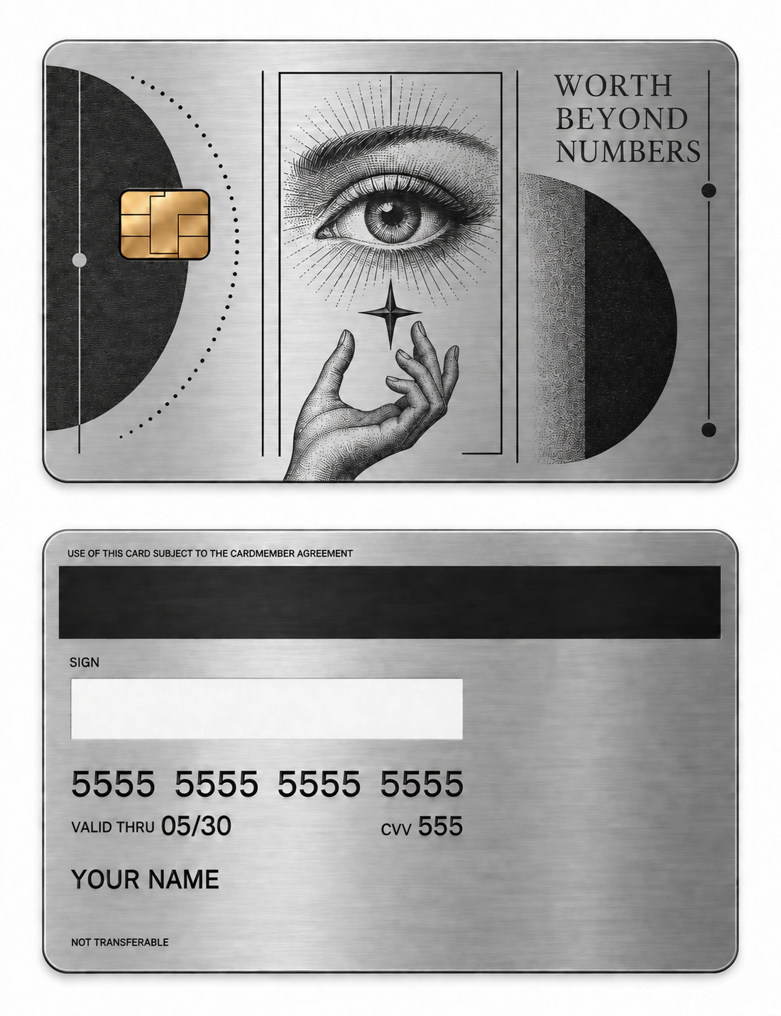 Worth Beyond Numbers metal card