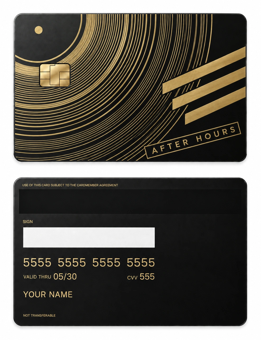 After Hours Vinyl metal card