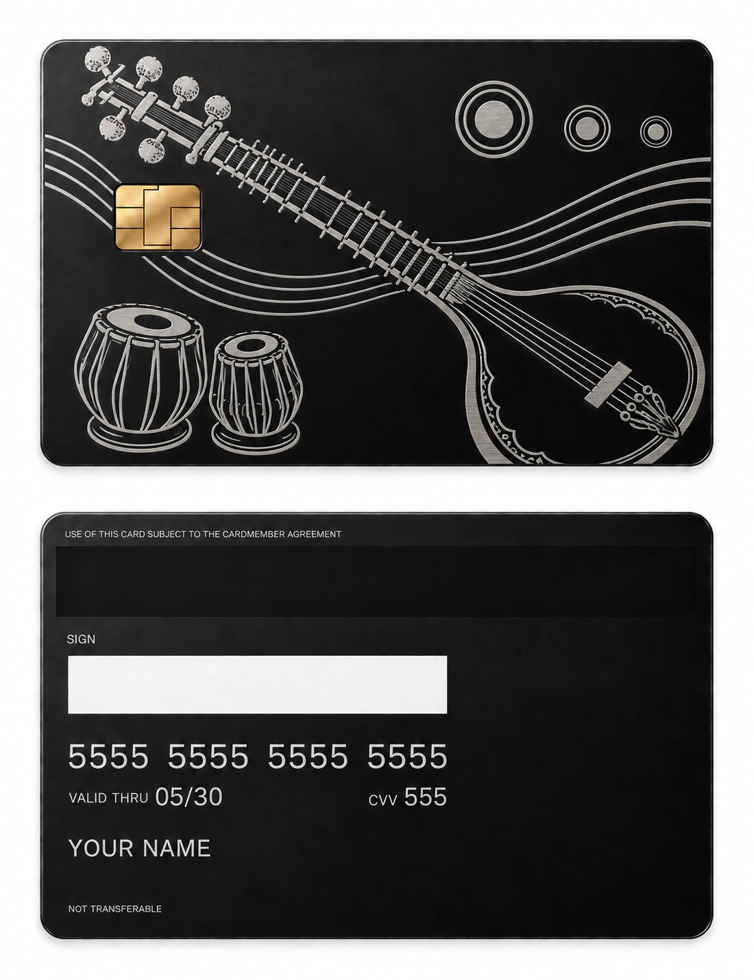 Raag Circuit metal card