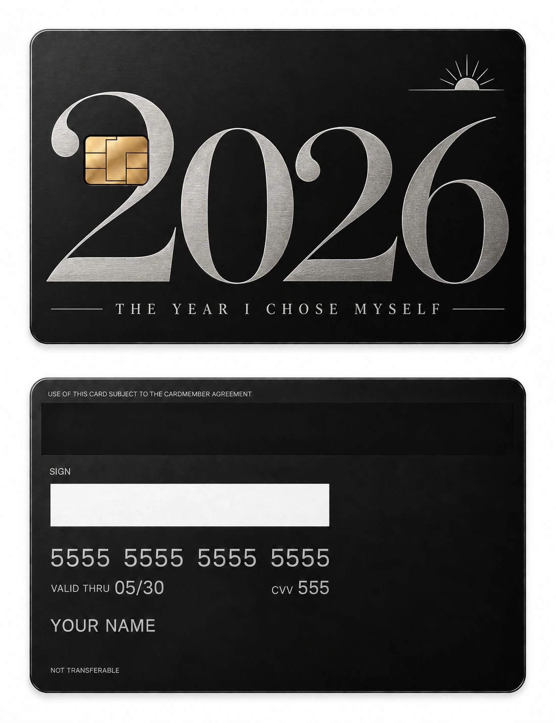 A Year of Courage metal card