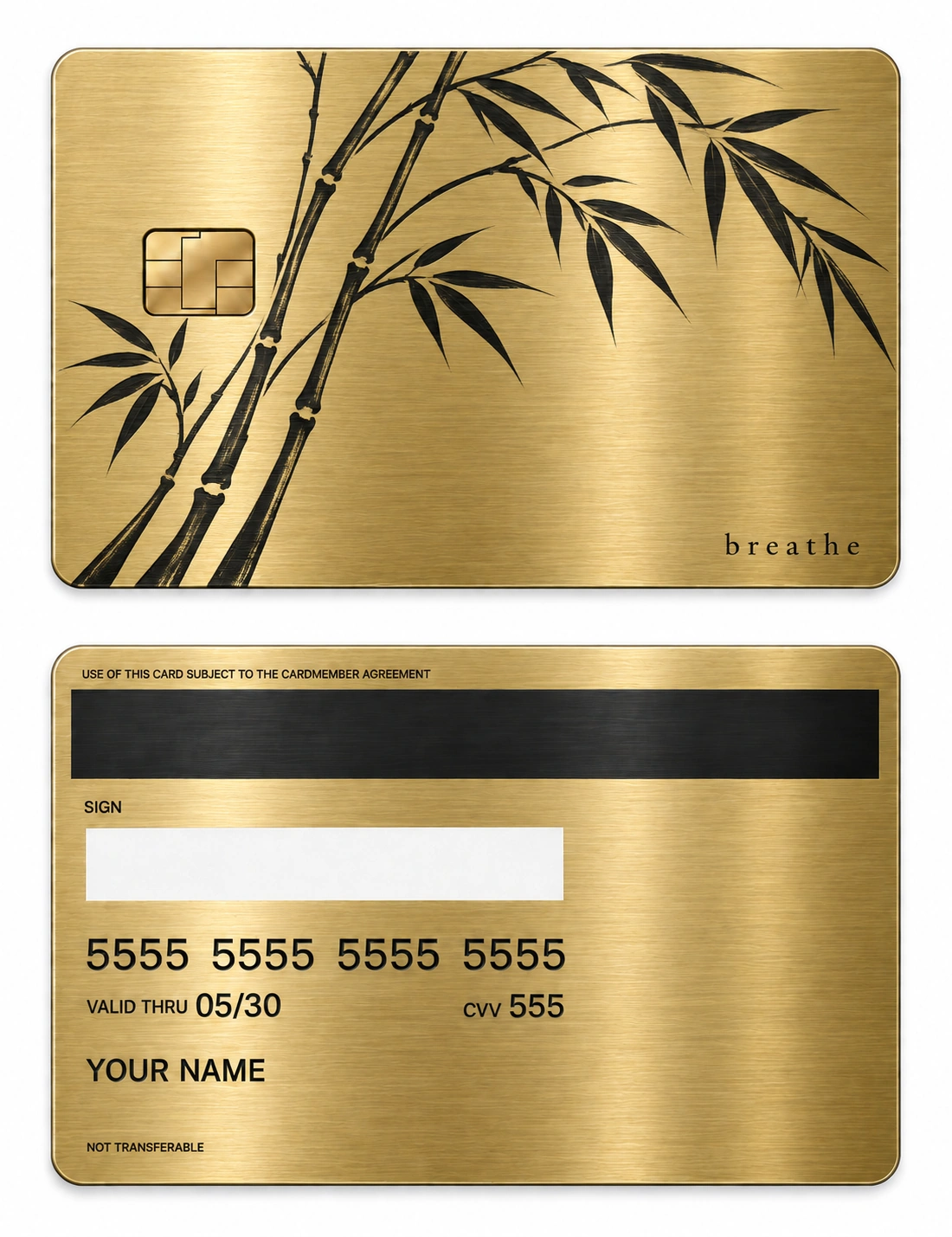 Breathe Like Bamboo metal card