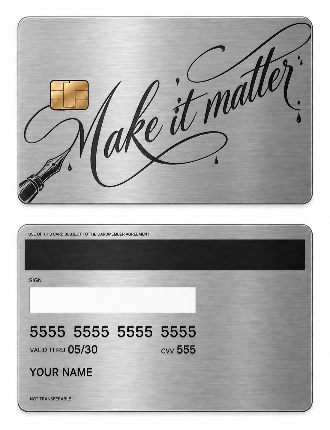 Make It Matter metal card