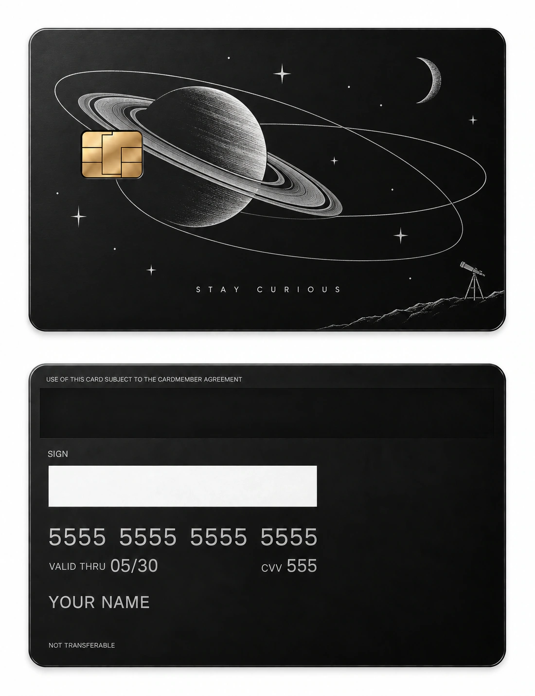 Orbital Mind metal card