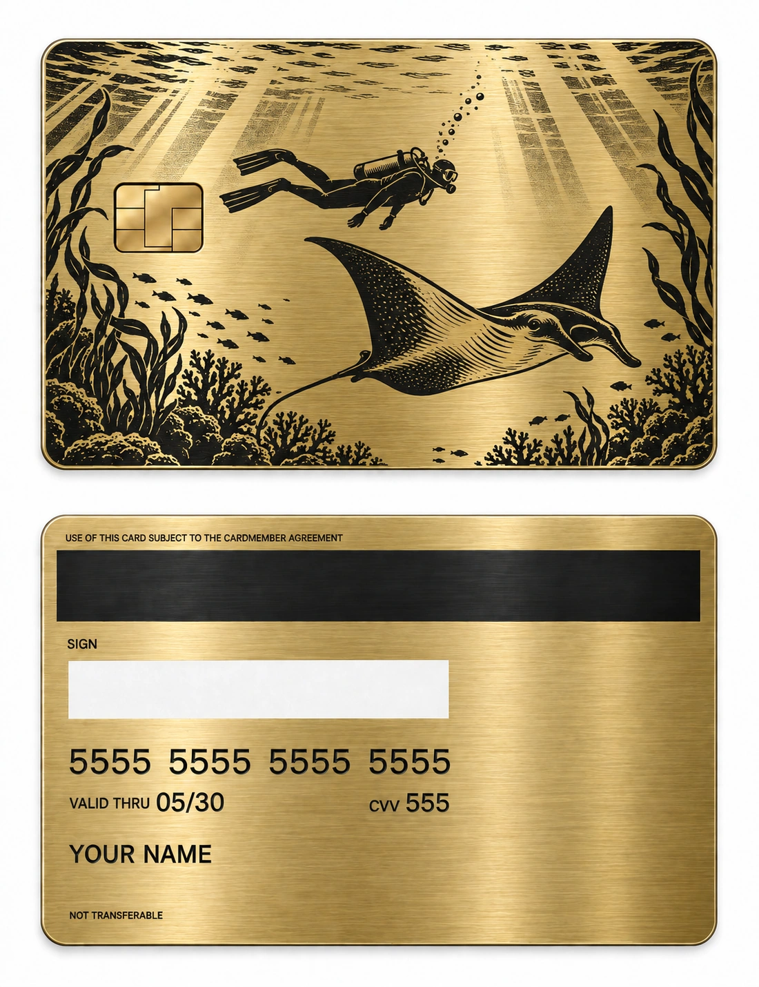 Beneath The Surface metal card