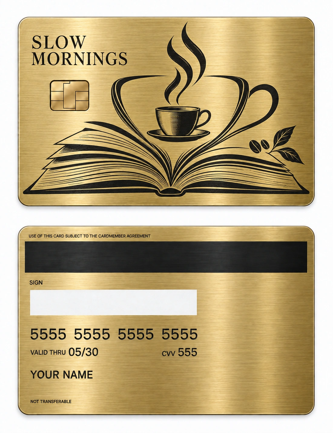 Chapter And Coffee metal card
