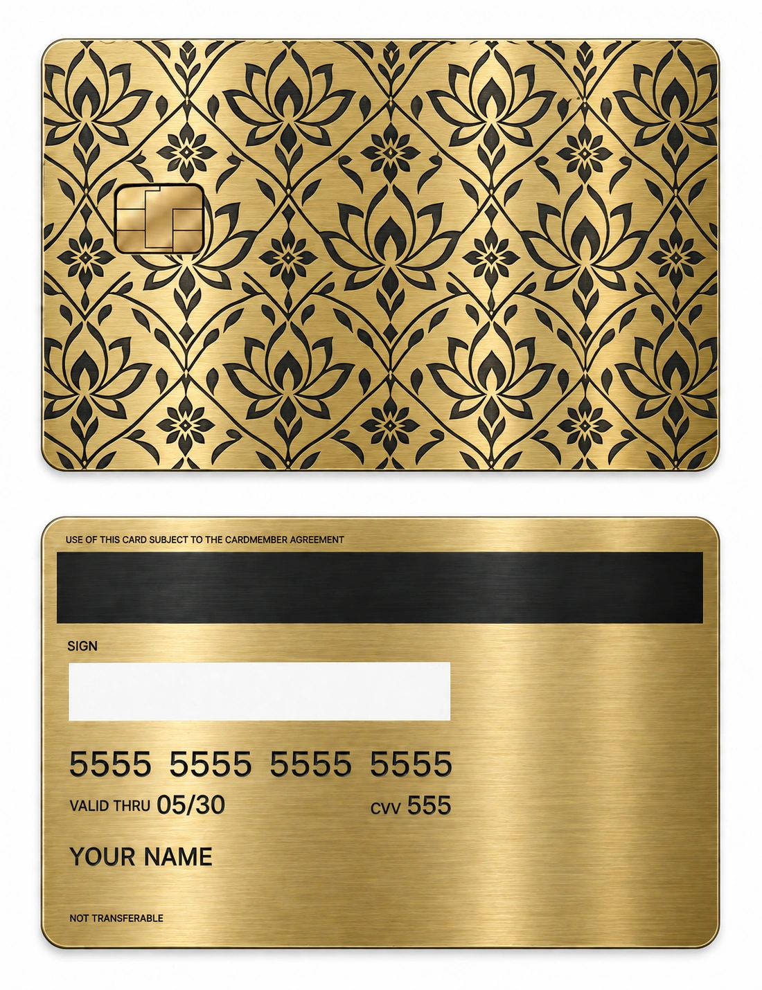 Lotus Lattice metal card