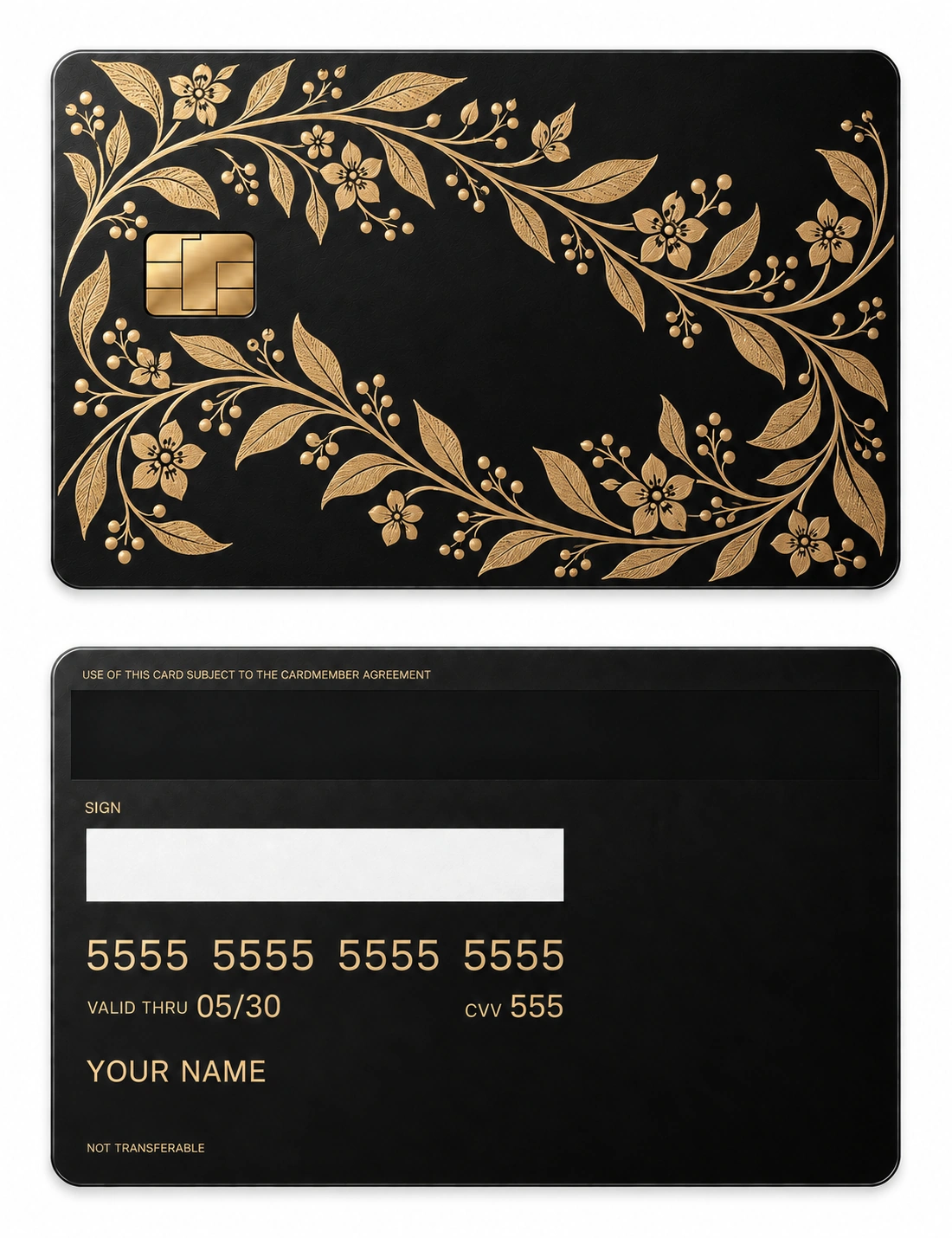 Silk Vine metal card — Front