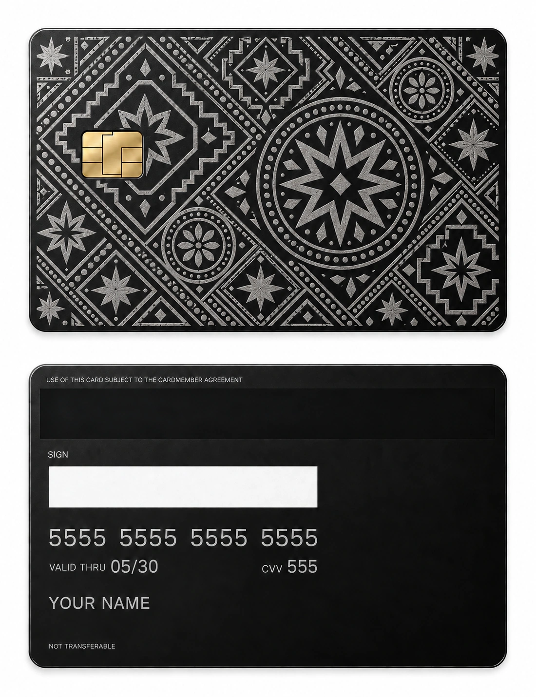 Desert Rosette metal card