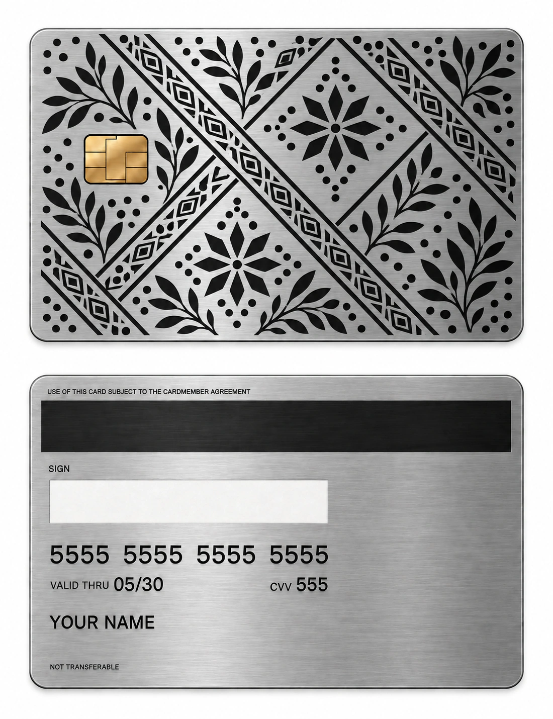 Mirror Garden metal card
