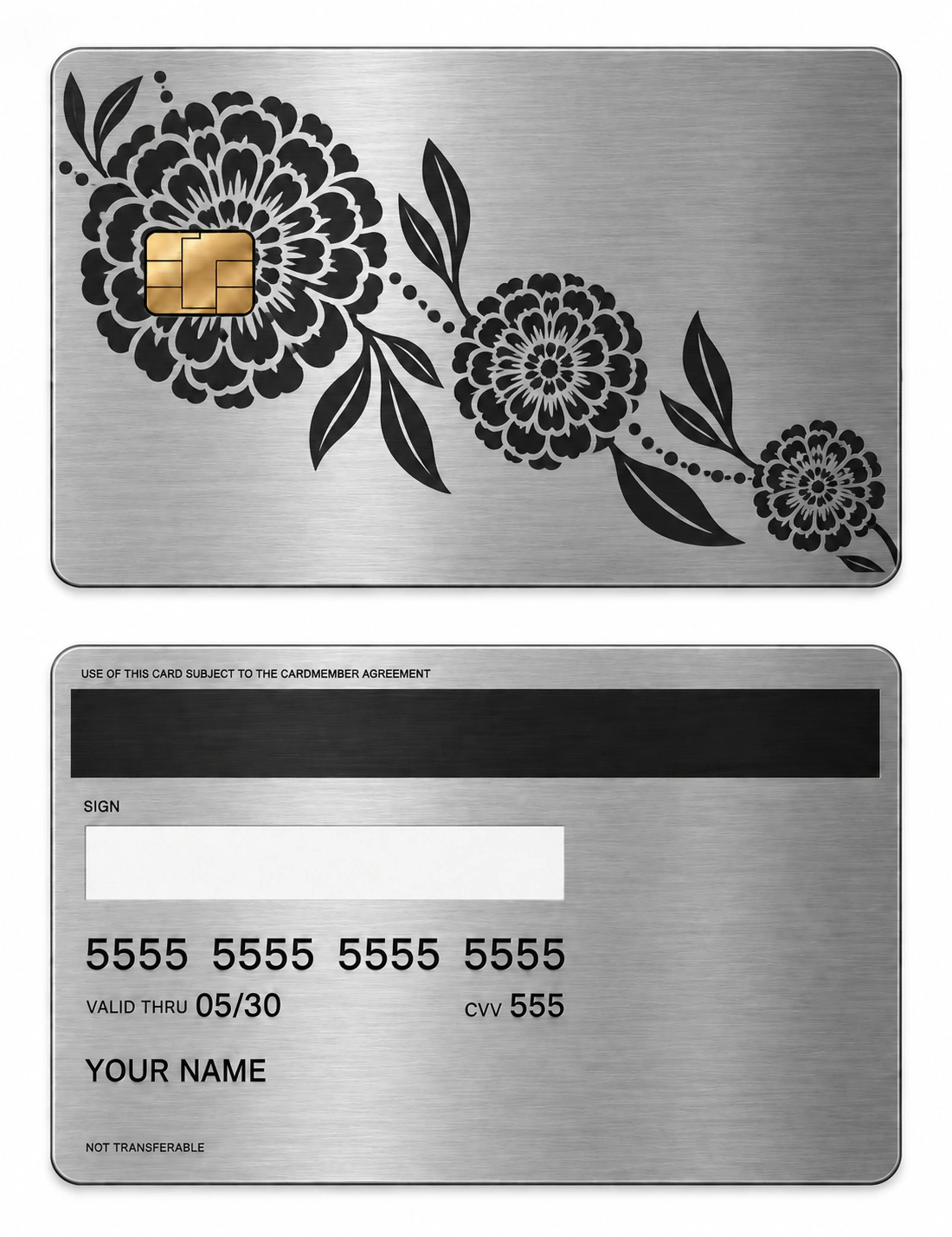 Marigold Morning metal card — Front