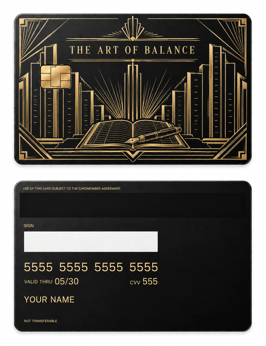 The Art of Balance metal card