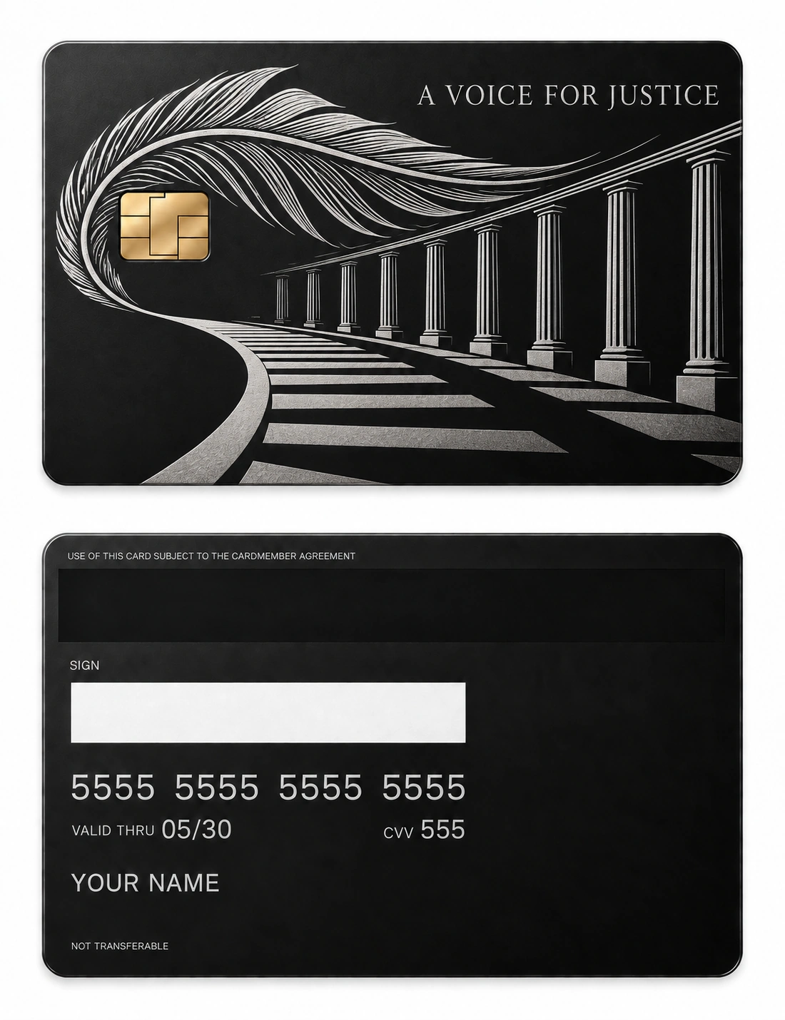 A Voice for Justice metal card