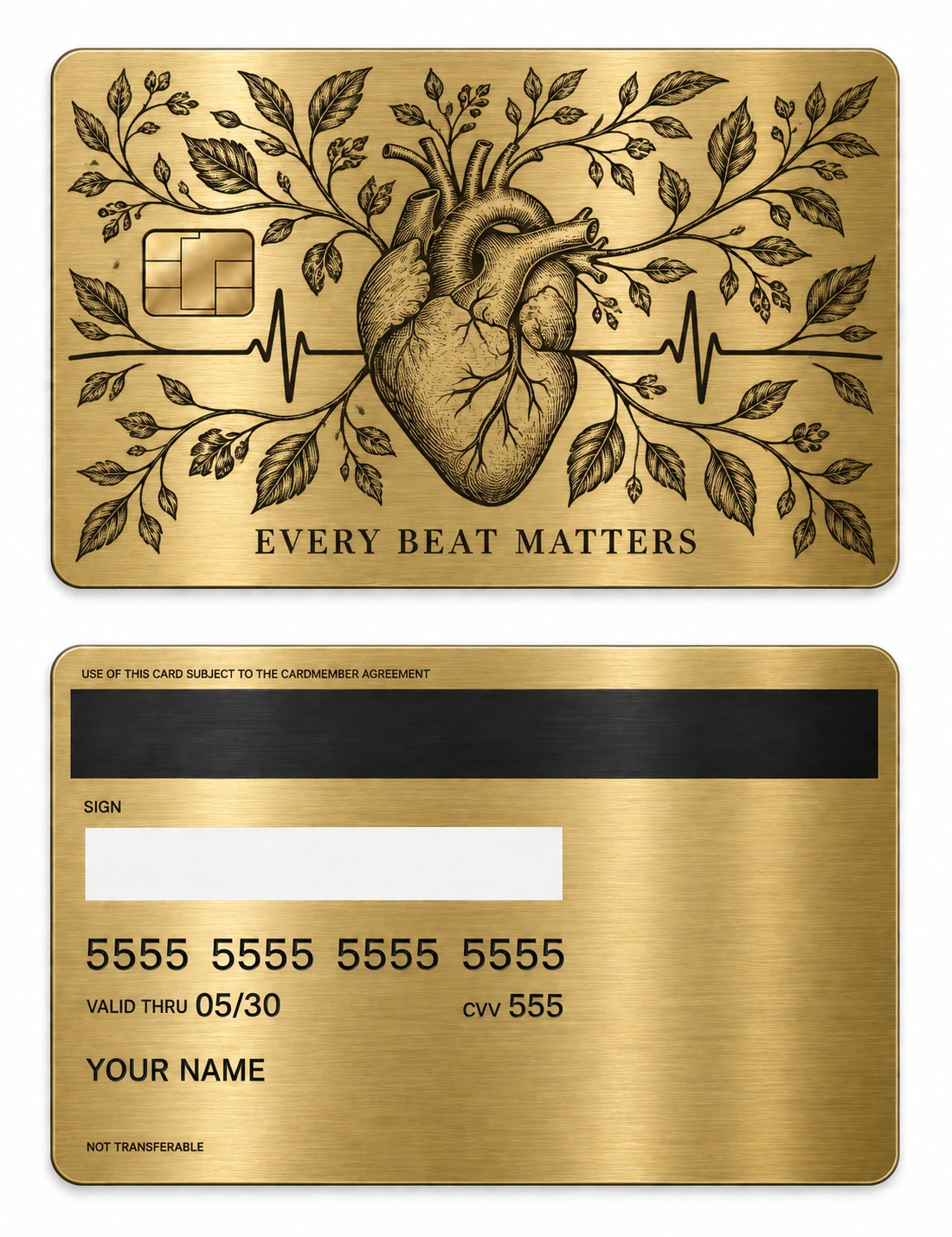 Every Beat Matters metal card