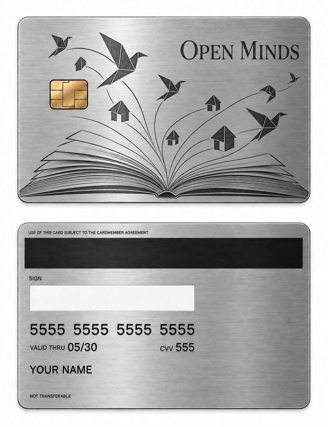 Open Minds metal card