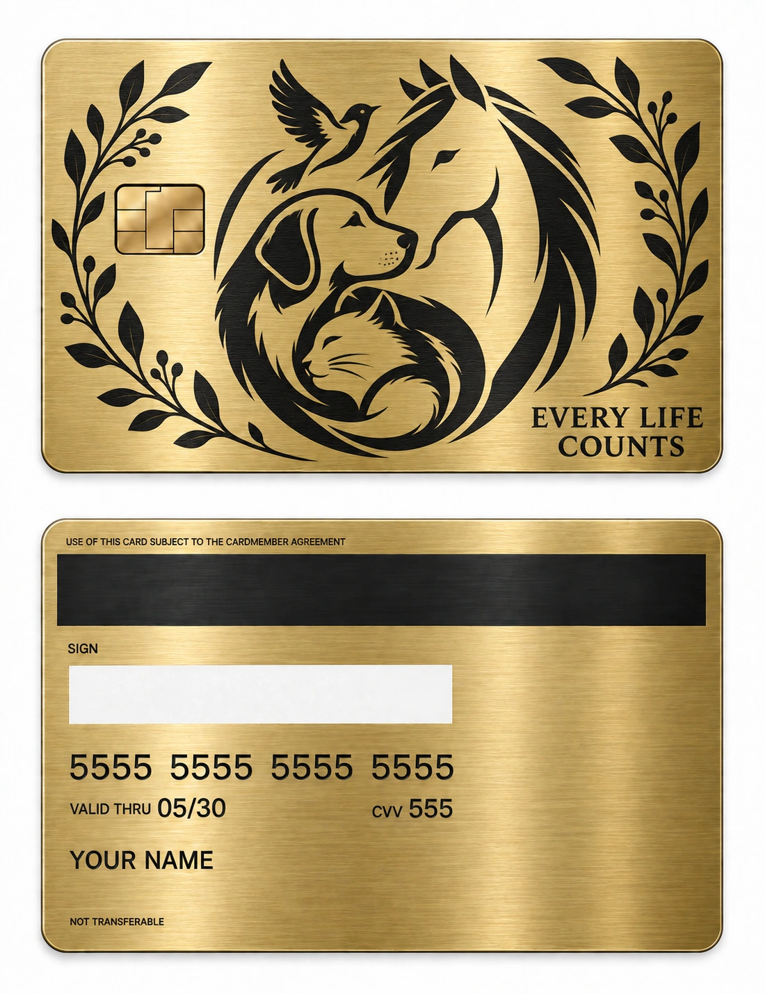 Every Life Counts metal card
