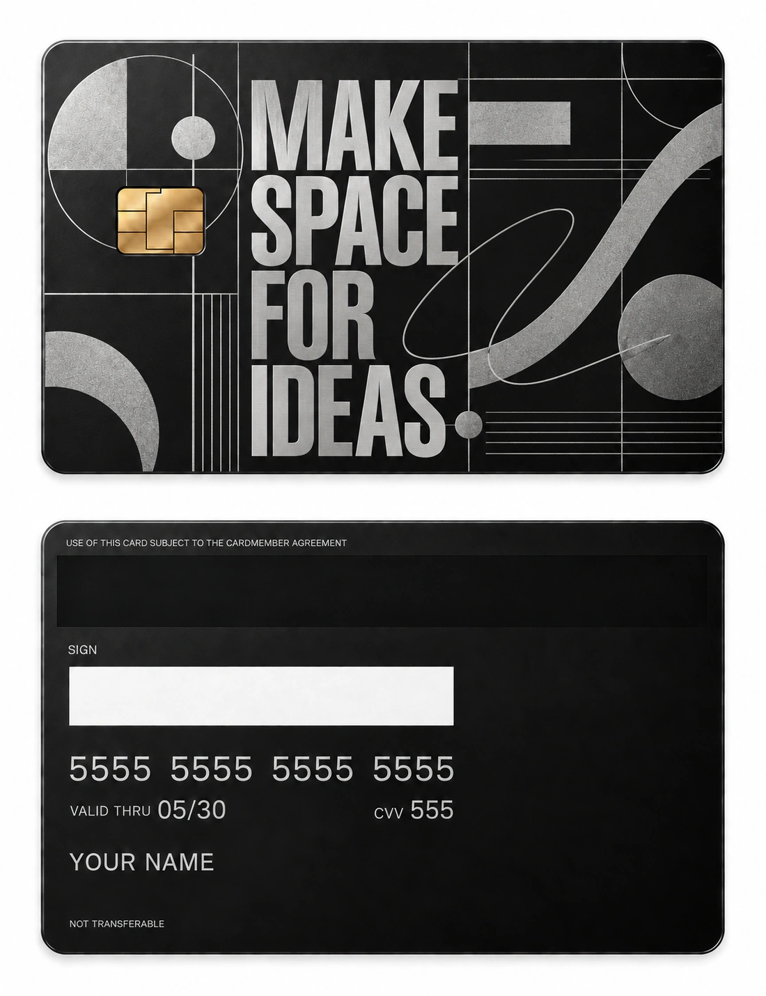 Make Space for Ideas metal card
