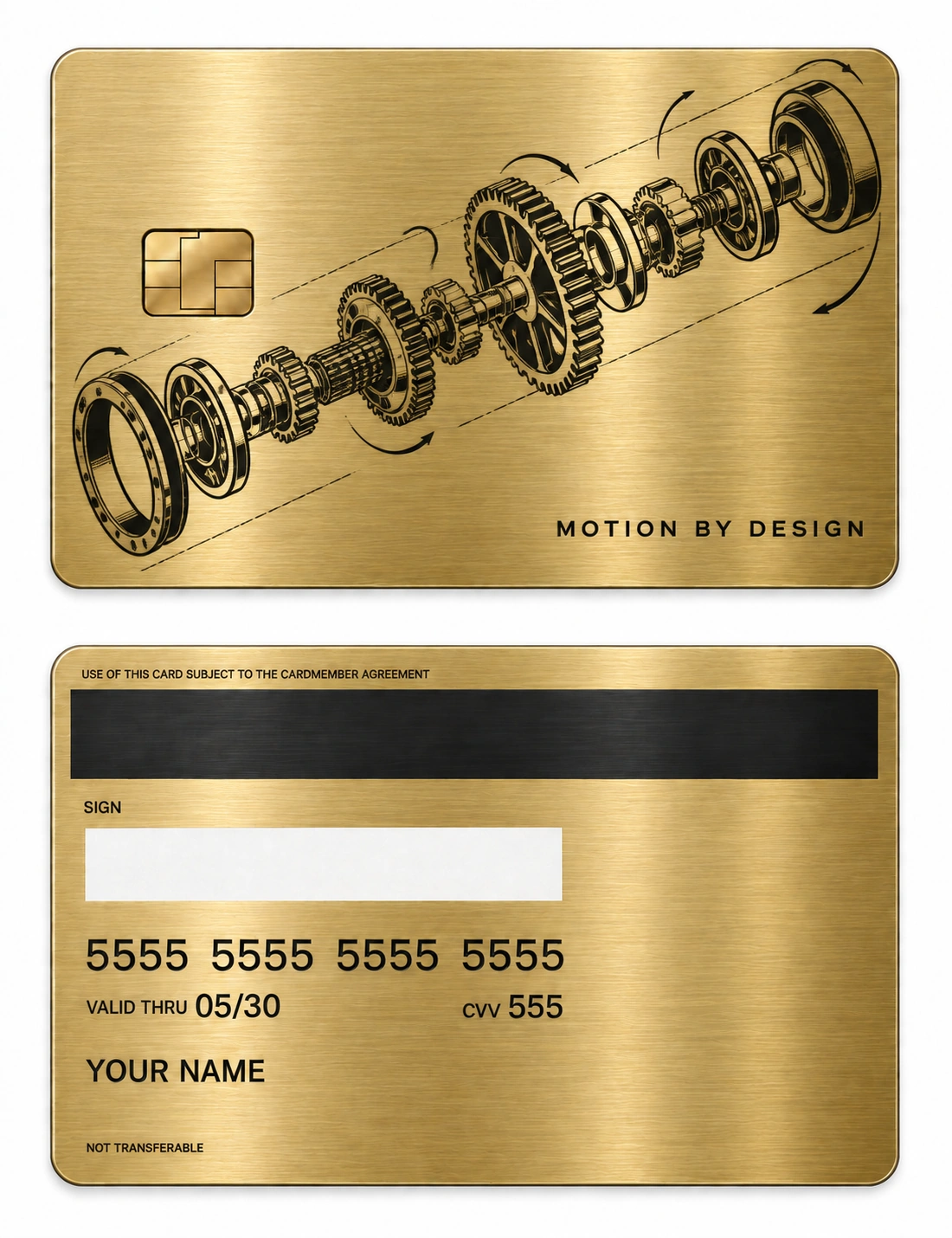Motion by Design metal card