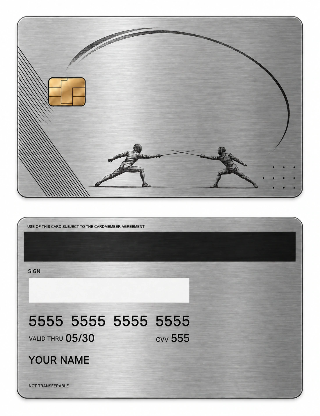 The Quiet Duel metal card