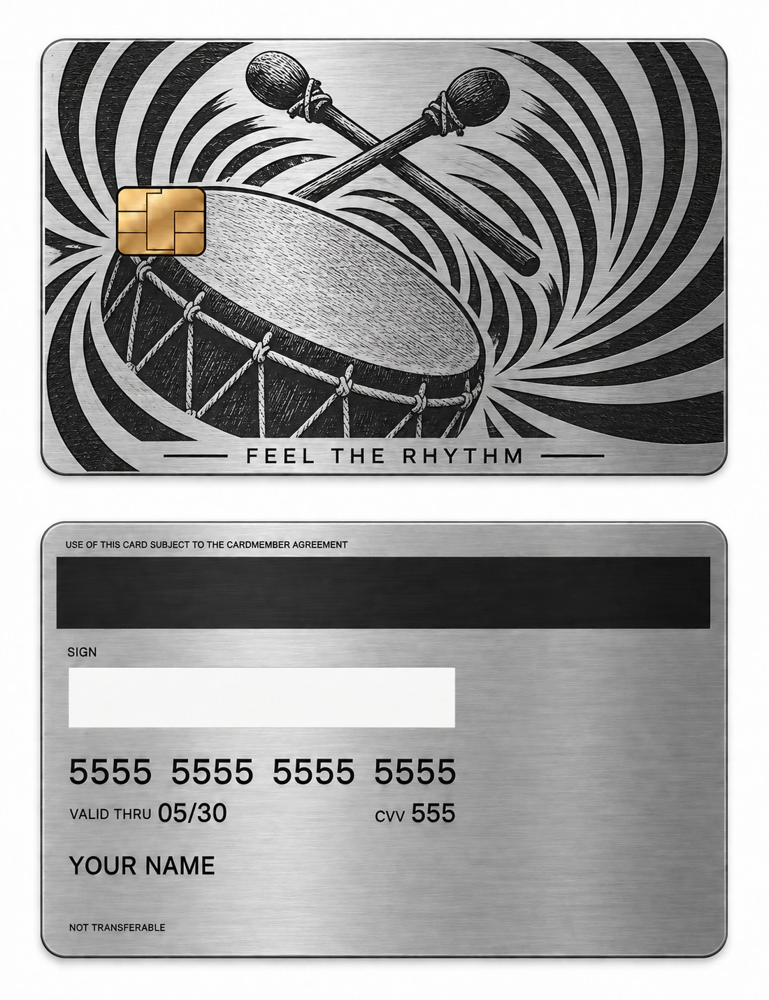 Thunder Skin metal card