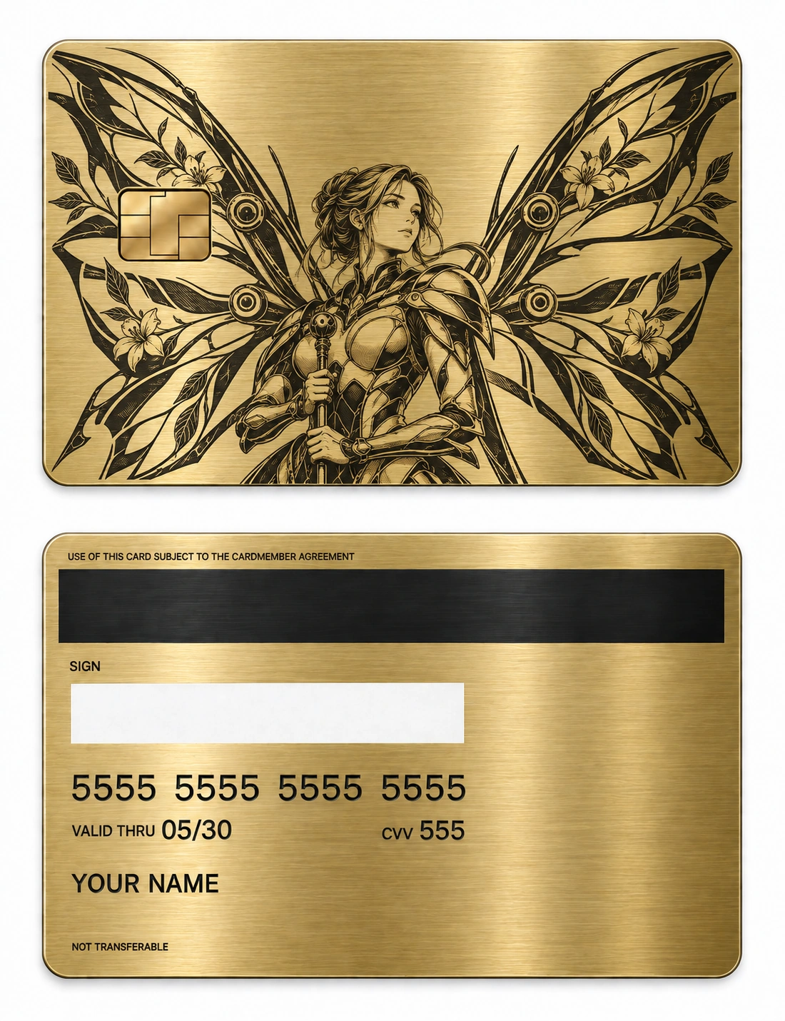 Winged Sentinel metal card