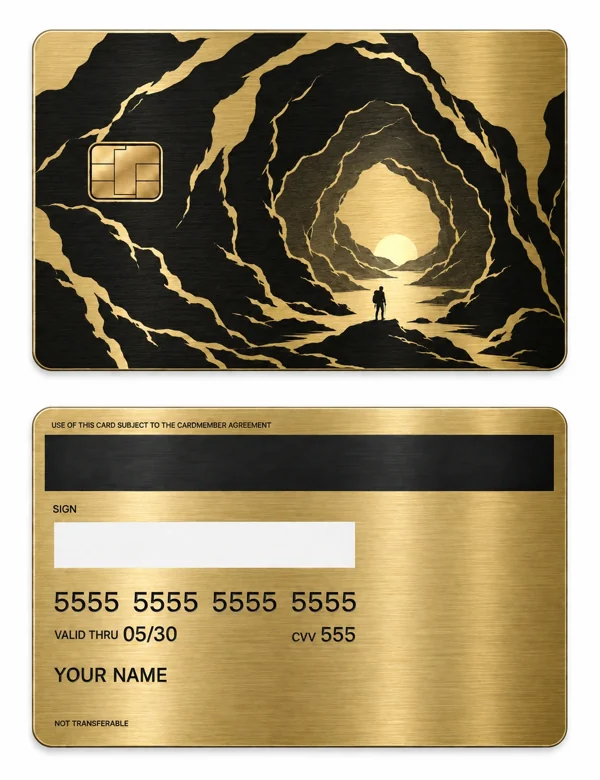 Cave of Possibility — Brushed gold stainless steel with black engraving