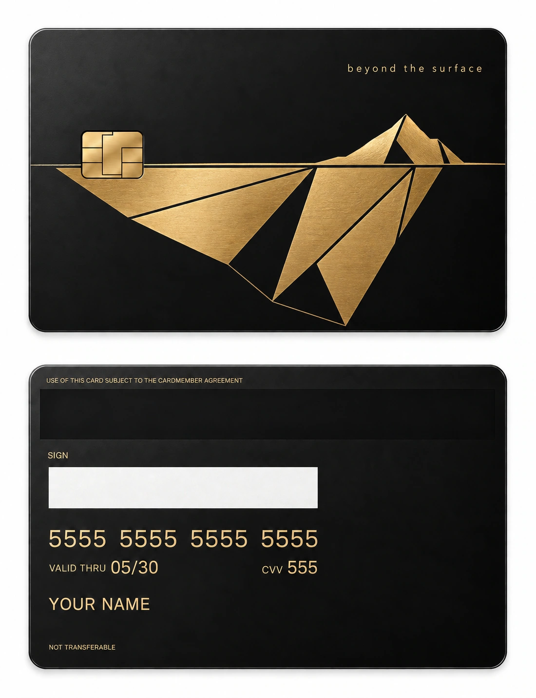 Polar Stillness metal card — Front