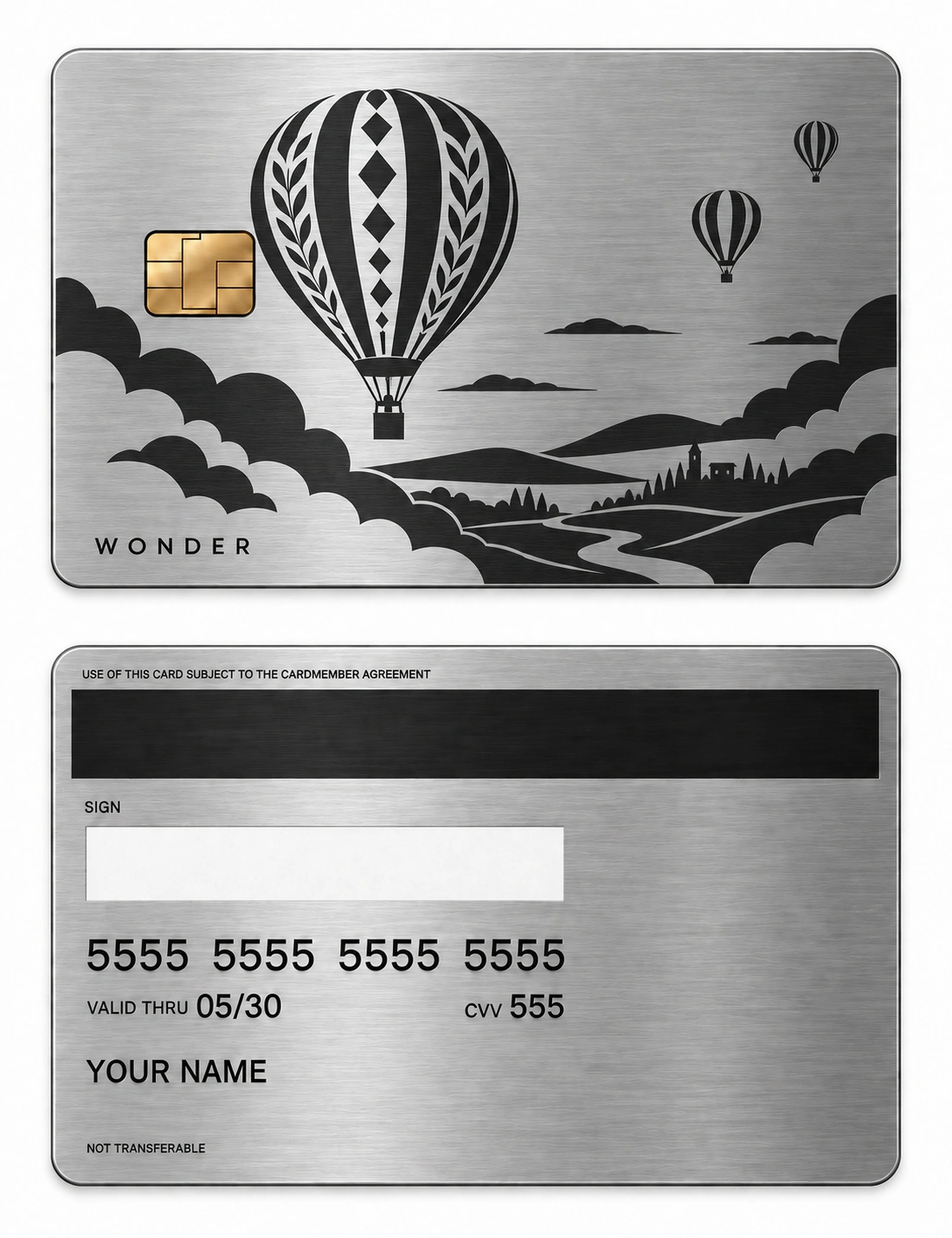 Above the Ordinary metal card